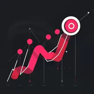 visual of a graph moving upward and to the left