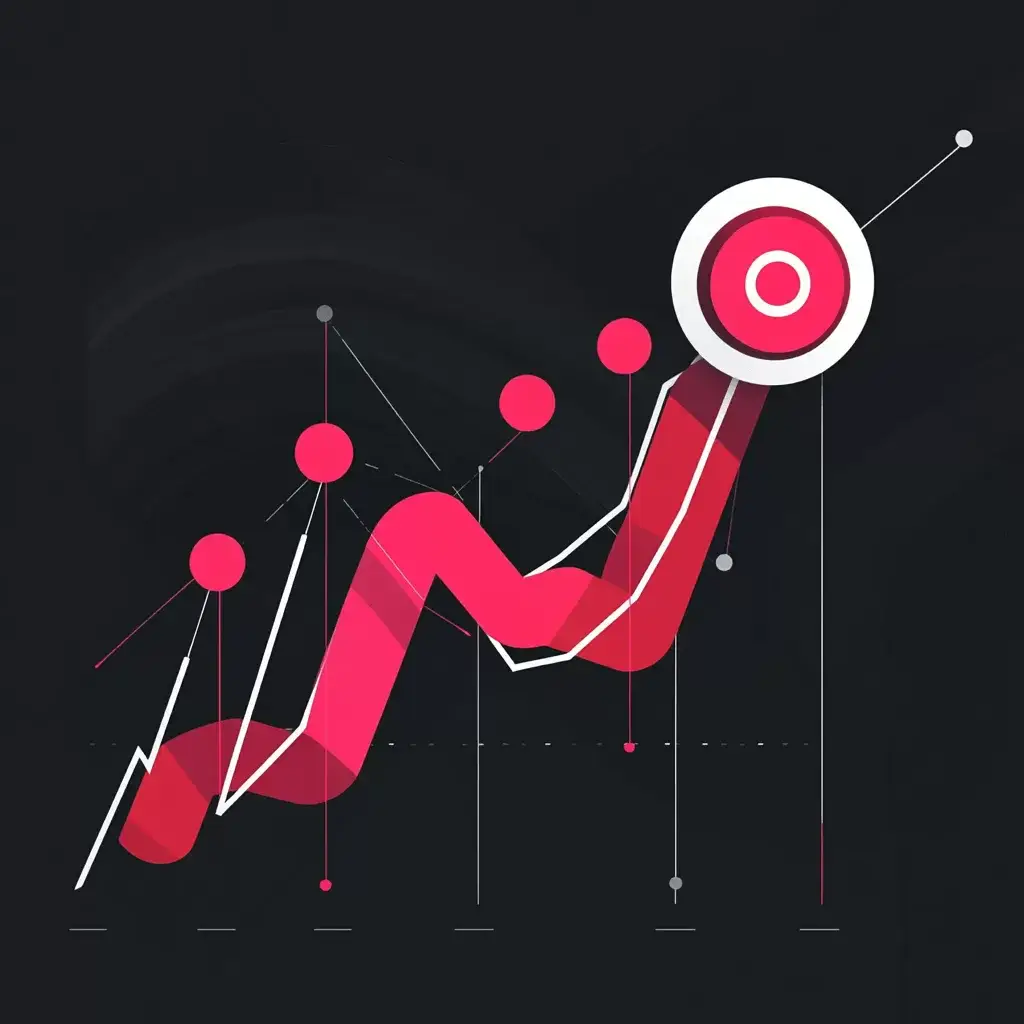 visual of a graph moving upward and to the left