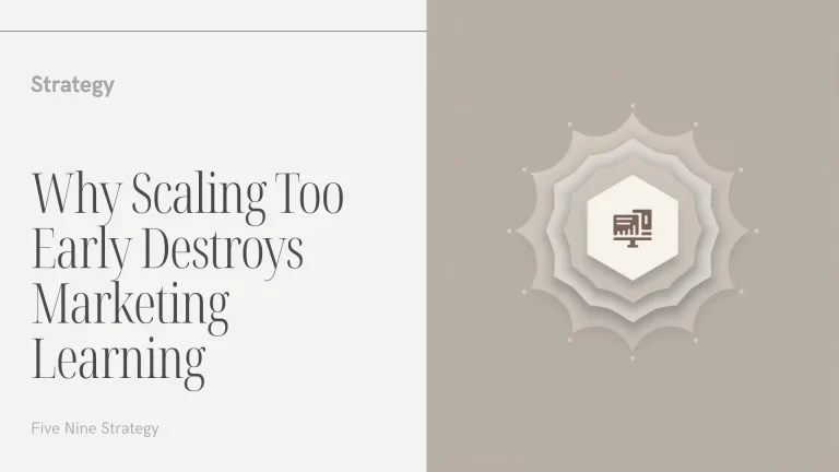 Why Scaling Too Early Destroys Marketing Learning cover image